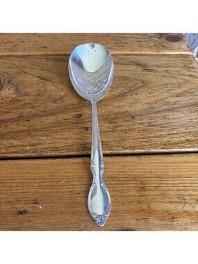 International Wm Rogers Precious Mirror Silverplate Casserole Spoon 9”